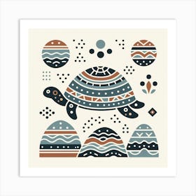 Scandinavian style, Turtle Art Print