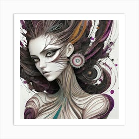 Abstract Girl (113) Art Print