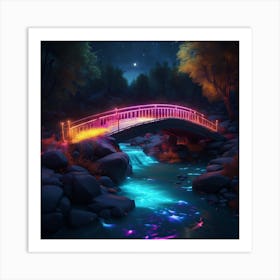 Bridge In The Night Art Print