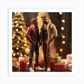 E84c7cf5 Fe5f 410e 9458 9651b8430750Realistic Black Gay Couple Christmas Stylish Deep 436cdae0 3607 4441 8d22 C33bfd883f50 Art Print