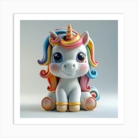 Unicorn 3d Model 6 Art Print