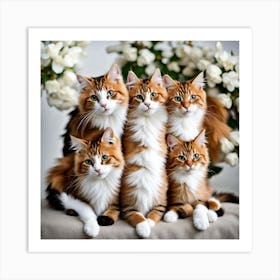 Group Of Cats 2 Art Print