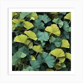 Tropical leaves of ginkgo biloba 12 Art Print