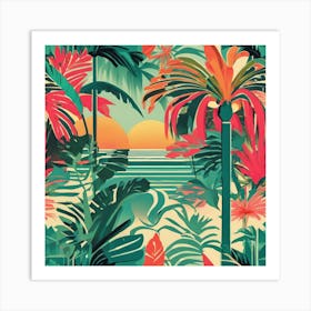 Tropical Background 1 Art Print