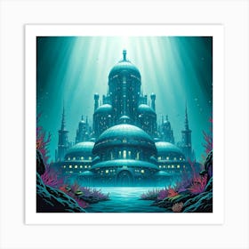 Underwater Cityscape Art Print