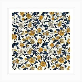Sunny Meadow London Fabrics Floral Pattern 3 Art Print