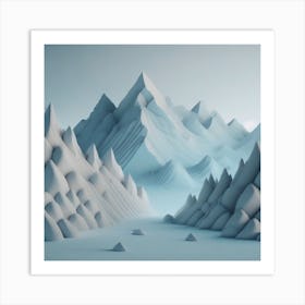 Firefly An Illustration Of A Beautiful Majestic Cinematic Tranquil Mountain Landscape In Neutral Col (55) Art Print