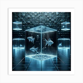 Cube Of Fishes Art Print