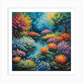 Enchanted Bloom: A Magical Garden Tapestry Art Print