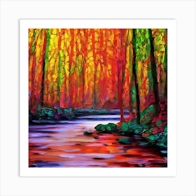 River In The Woods 2 Art Print