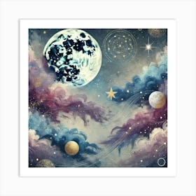 Space Painting Art Print