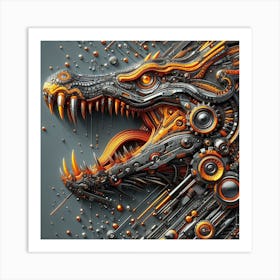 Mechanical Dragon Art Print