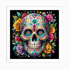 Day Of The Dead Skull 6 Art Print