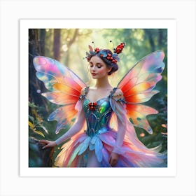 Fairy Girl In The Forest 2 Art Print
