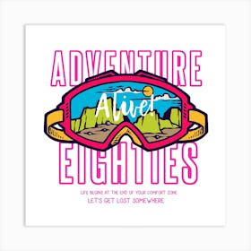 Adventure Eighties Art Print