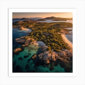 Sunset On The Island Art Print