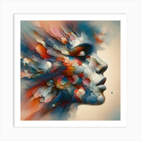 Abstract Painting Of A Woman 1 Art Print