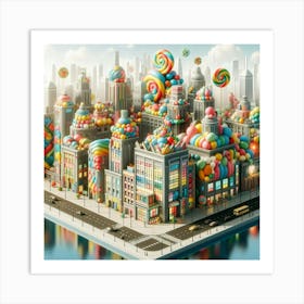 Candy City Art Print