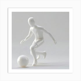 Soccer Player Kicking A Ball 4 Art Print