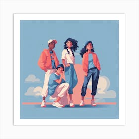 Group Of Young People 2 Art Print