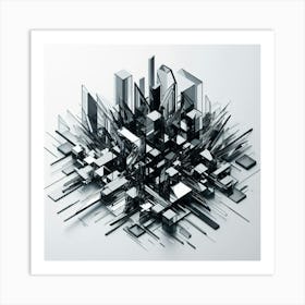 Abstract Cityscape 4 Art Print