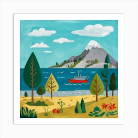 Boat On The Beach Art Print