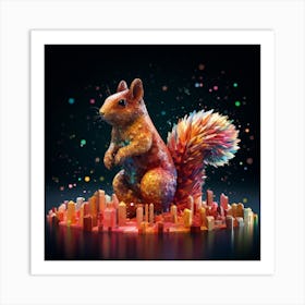 Squirrel In The City Art Print