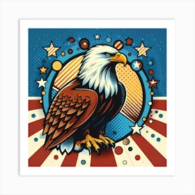 Patriotic Eagle Art Print