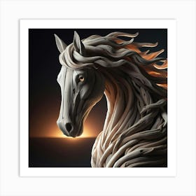 Horse Sculpture Art Print