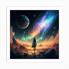 Space Girl Art Print