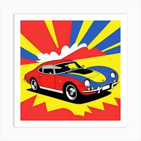 Speed Racer on a Bold Retro Roadway Art Print