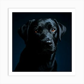 Black Labrador Retriever Portrait Affiche