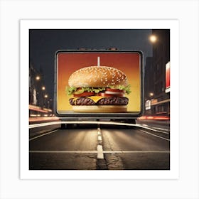 Burger On A Truck Art Print