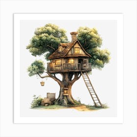 Tree House 5 Art Print