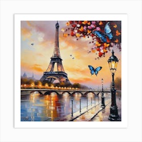 Paris At Dusk Art Print