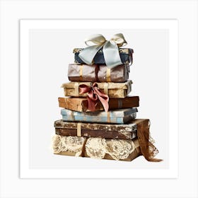 Stack Of Gift Boxes Art Print