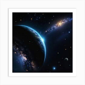 Earth In Space 2 Art Print