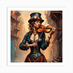 Steampunk Violin Art Print