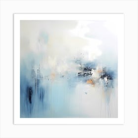 Azure Whispers: Serenity Strokes Art Print