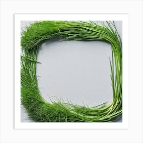 Frame Of Green Grass Art Print