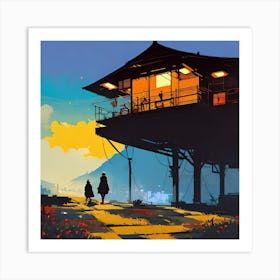 House On A Hill Art Print