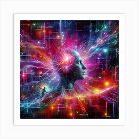 Abstract Of The Brain Art Print