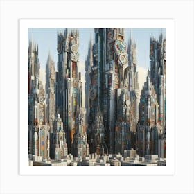 Futuristic City 55 Art Print