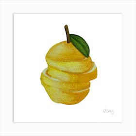 Yellow Lemon Art Print