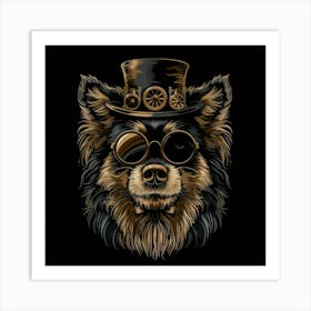 Steampunk Dog 46 Art Print