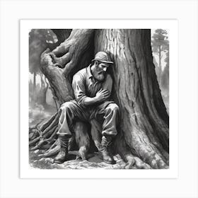 Woodsman at rest Art Print