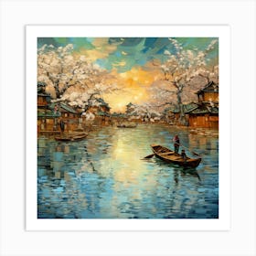 Asian Cherry Blossoms 1 Art Print