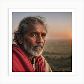 Portrait Of An Indian Man 1 Art Print