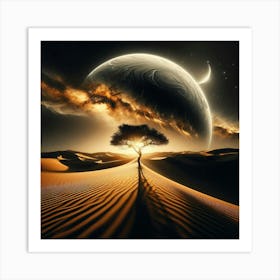 Tree In The Desert 3 Art Print