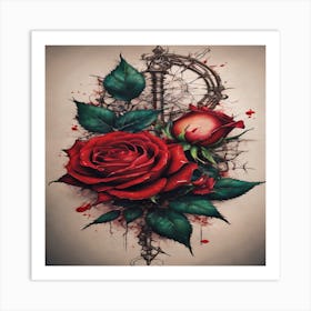 Rose Tattoo Designs Art Print